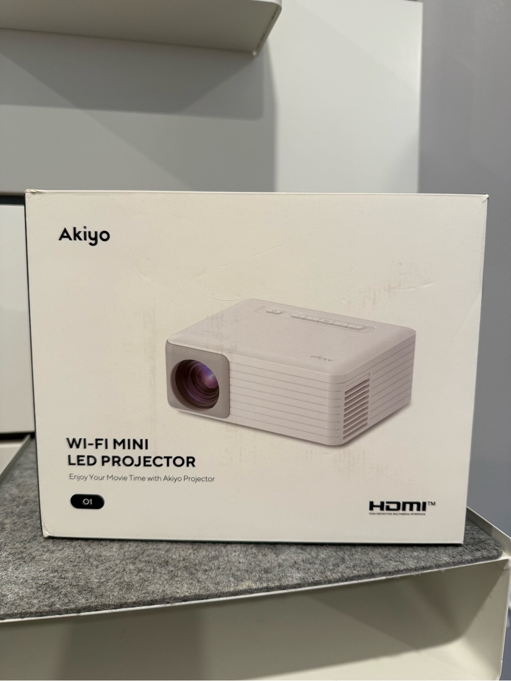 White Wi‑Fi Mini LED Projector